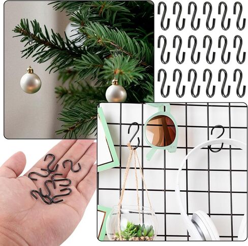 100 pcs سنانير صغيرة s للتعليق ، 1 بوصة S- خطافات على شكل الفولاذ المقاوم للصدأ مصغرة S -hook mini s على شكل خطاف سلك زخرفة عيد الميلاد لحرف DIY ، المجوهرات ، سلاسل المفاتيح in Saudi Arabia