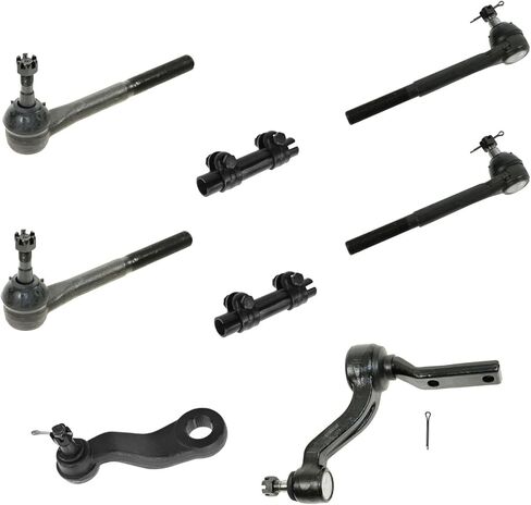 طقم التوجيه الأمامي TRQ ARM ARM & BRACKET ARMBLY PITMAN ARM TIE TIE TIE ROD قضيب ضبط كم متوافق مع 1988-1992 CHEVROLET C1500 C2500 C3500 GMC 1992 C1500 Suburban C2500 Suburban Yukon in Kuwait