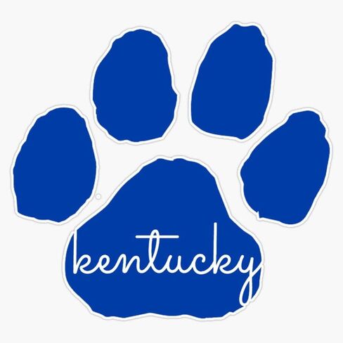 Kentucky Paw Print Sticker Outdoor Rated Vinyl Sticker Decal for Windows, Bumpers, Laptops or Crafts 5" in Saudi Arabia
