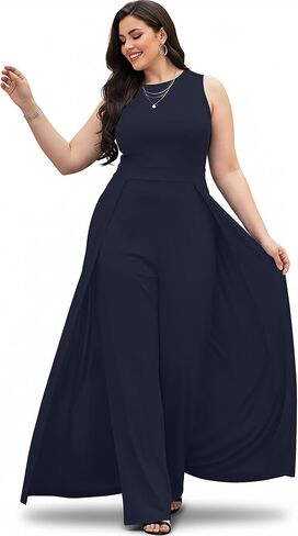 KOH KOH Sleeveless Flattering Dressy Long Pant Cape Classy Elegant Jumpsuit in Saudi Arabia