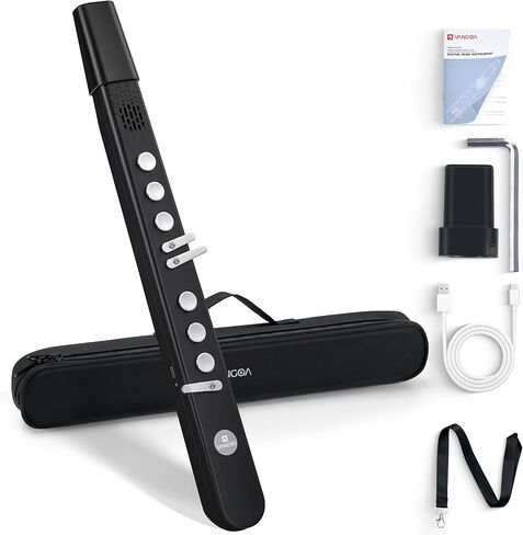 Vangoa MAE-02 MIDI EWI Electronic Wind Instrument with 3 Fingerings 35 Tones 7 Functions Professional Portable Digital Wind Instrument Synthesizer Rechargeable for Beginners Adults Teens, Black in Kuwait