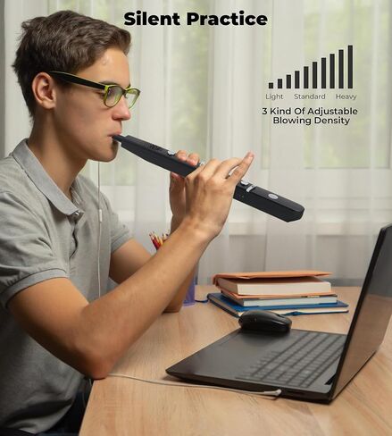 Vangoa MAE-02 MIDI EWI Electronic Wind Instrument with 3 Fingerings 35 Tones 7 Functions Professional Portable Digital Wind Instrument Synthesizer Rechargeable for Beginners Adults Teens, Black in Kuwait