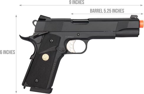 Goldenball X Double Bell M1911 MEU GBB Gas Blowback Airsoft Pistol - أسود in Saudi Arabia
