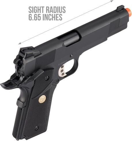 Goldenball X Double Bell M1911 MEU GBB Gas Blowback Airsoft Pistol - أسود in Saudi Arabia