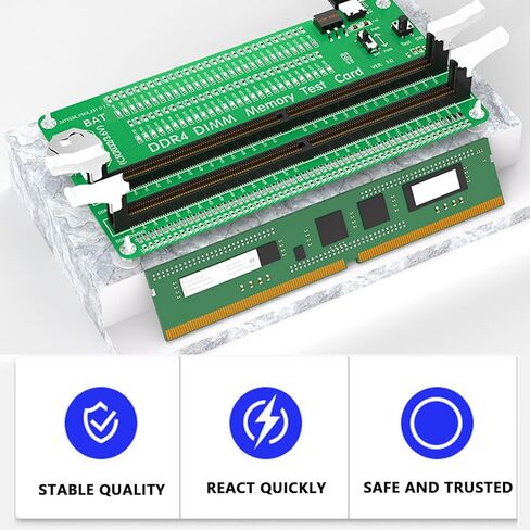 RAM Memory Tester Card DDR4 Slot Diagnostic Analyzer for Laptop Computer with LED Light Indicator RAM Slot LED Tester Card, Dual Power Supply Mode, Suitable for Memory in Saudi Arabia