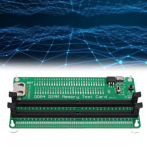 RAM Memory Tester Card DDR4 Slot Diagnostic Analyzer for Laptop Computer with LED Light Indicator RAM Slot LED Tester Card, Dual Power Supply Mode, Suitable for Memory in Saudi Arabia
