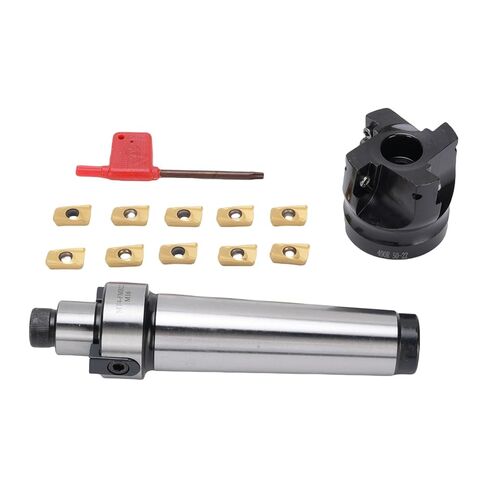 مجموعة مطحنة نهاية الوجه، قاطع مطحنة نهاية قابلة للفهرسة، حامل MT4-FMB22 400R-50-22 4 مزامير مطحنة نهاية الوجه مع 10 إدراجات APMT1604، لآلات CNC، وآلات الطحن، وآلات الحفر، in Kuwait