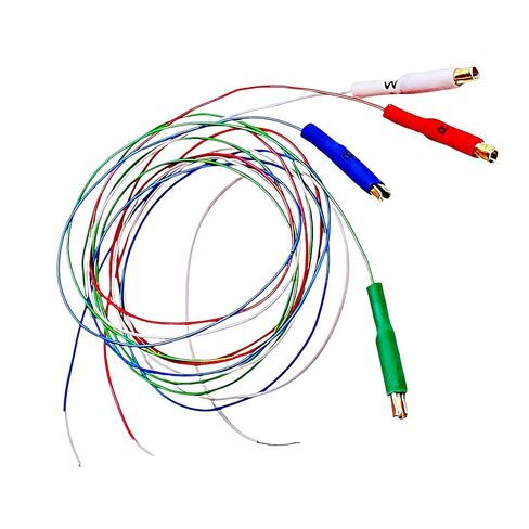 Turntable Headshell Lead Wires 4-Pack - Gold Plated OFC Cartridge Replacement Wires for Audio-Technica Technics Pioneer in Kuwait