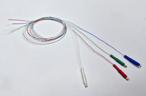 Turntable Headshell Lead Wires 4-Pack - Gold Plated OFC Cartridge Replacement Wires for Audio-Technica Technics Pioneer in Kuwait