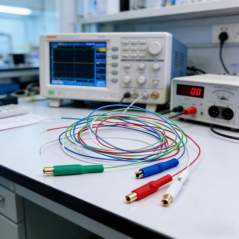 Turntable Headshell Lead Wires 4-Pack - Gold Plated OFC Cartridge Replacement Wires for Audio-Technica Technics Pioneer in Kuwait