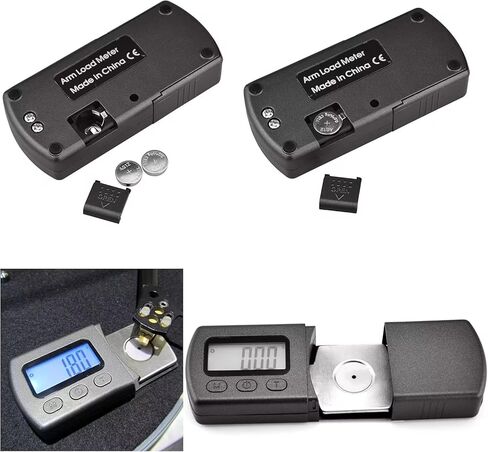 Portable Professional Mini Digital Turntable Stylus Force Scale 5g/0.01g High Precise Vinyl Record Needle Strength Tracking Gauge Pressure Tester Blue LCD Backlight for Tonearm Phono Cartridge in Kuwait