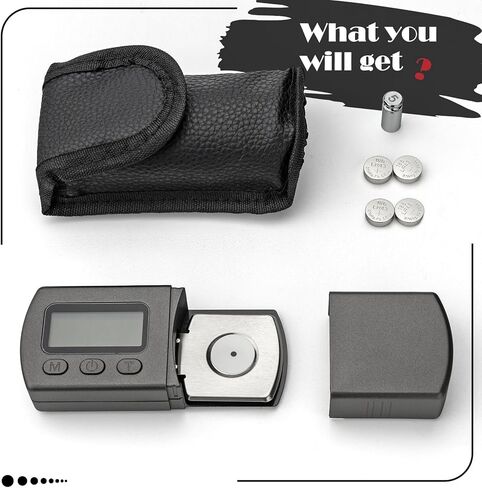 Portable Professional Mini Digital Turntable Stylus Force Scale 5g/0.01g High Precise Vinyl Record Needle Strength Tracking Gauge Pressure Tester Blue LCD Backlight for Tonearm Phono Cartridge in Kuwait