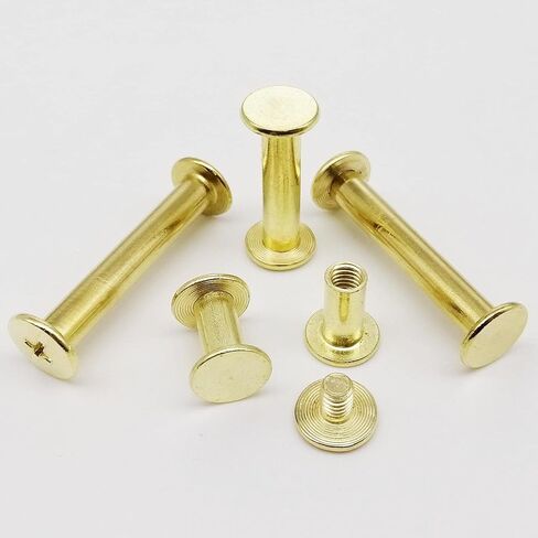 Zkensh-Bolts M5x5-150mm ذهبي فضي جلد حقيبة حزام صور سجل القصاصات ألبوم الحساب كتاب آخر برغي مسمار برشام الترباس، 2/5/10 قطع، يستخدم على نطاق واسع (ذهبي، 5 قطع 5x85 مم) in Kuwait