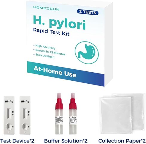 2 حزمة H. Pylori مجموعة اختبار مستضد البراز في المنزل للكشف عن هيليكوباكتر بيلوري اختبار سريع للبراز غير جراحي سهل الاستخدام النتائج في 15 دقيقة in Saudi Arabia