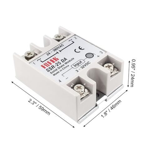 SSR-25DA Solid State Relay Input 3-320V DC Output 24V-380VAC for Thermostat Temperature Controller in Kuwait