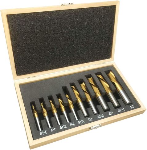 Set of 10 PC 2 Flute HSS End Mill Set Tin Coated Single End Shank Mills in Kuwait