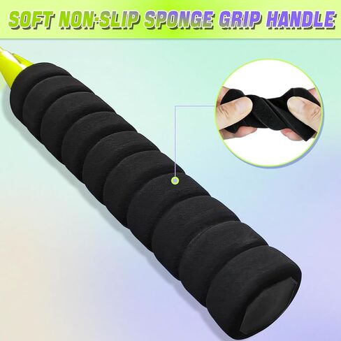 Badminton Rackets Set for Beginners,Combo Badminton Racquet Sets of 2 for Backyards Lightweight Badminton 4 Plastic Birdies Sports Game for Adult Family 2 Player Outdoor in Kuwait