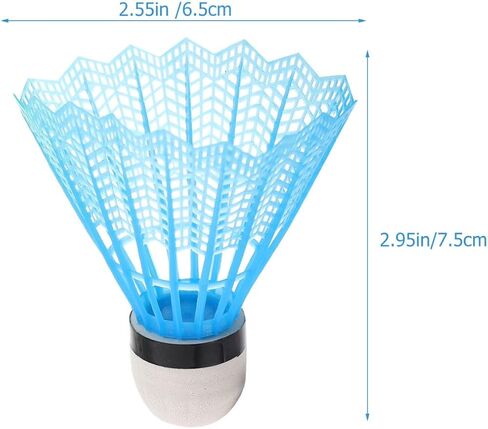 20pcs Plastic Badminton Balls Set Neon Jumbo Shuttlecocks for Training Fitness Family Fun Random Color in Kuwait