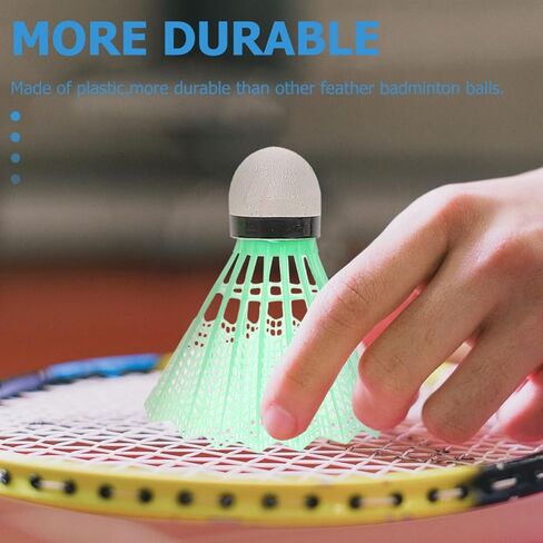 20pcs Plastic Badminton Balls Set Neon Jumbo Shuttlecocks for Training Fitness Family Fun Random Color in Kuwait