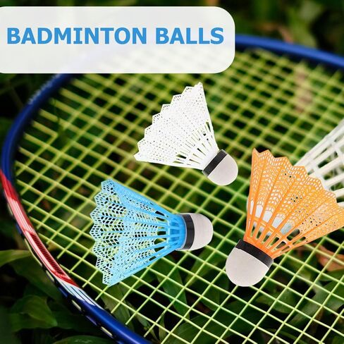 20pcs Plastic Badminton Balls Set Neon Jumbo Shuttlecocks for Training Fitness Family Fun Random Color in Kuwait