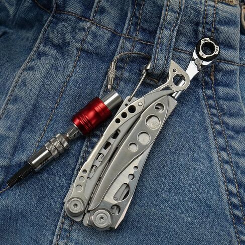 مفتاح ربط بسقاطة 711L EDC لـ Leatherman MK2 - متوافق مع الأدوات المتعددة مع محولات القطع المسطحة - أداة جيب صغيرة الحجم للحمل اليومي لـ Preppers 7WF1A in Kuwait