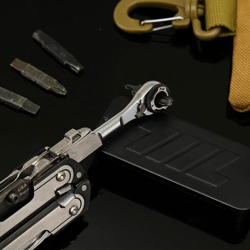 مفتاح ربط بسقاطة 711L EDC لـ Leatherman MK2 - متوافق مع الأدوات المتعددة مع محولات القطع المسطحة - أداة جيب صغيرة الحجم للحمل اليومي لـ Preppers 7WF1A in Kuwait