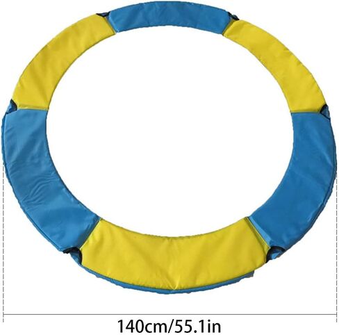 غطاء وسادة أمان الترامبولين، واقي زنبركي للترامبولين الداخلي والخارجي، مع أشرطة لسهولة التركيب، يناسب قطر 1.2 متر و1.4 متر و1.5 متر (ألوان مختلطة أصفر وأزرق #47) in Kuwait