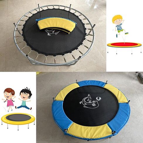 غطاء وسادة أمان الترامبولين، واقي زنبركي للترامبولين الداخلي والخارجي، مع أشرطة لسهولة التركيب، يناسب قطر 1.2 متر و1.4 متر و1.5 متر (ألوان مختلطة أصفر وأزرق #47) in Kuwait