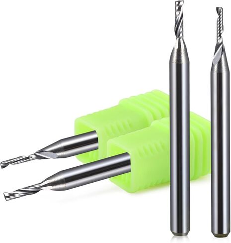 10pcs/Set Single Flute Aluminium End Mills 3.175-12mm O Up Cut Spiral CNC Router Bit Wood Milling Cutter for Aluminum(5x12x45L) in Saudi Arabia