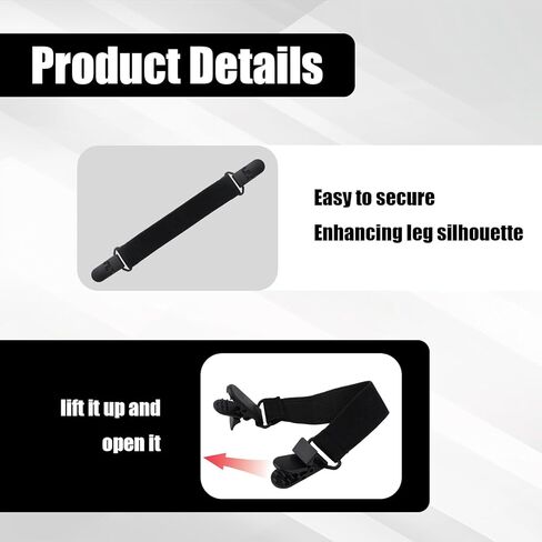 Adjustable Boot Straps for Cowboy Boots - 2 PCS Adjustable Elastic Boot Straps Clamp, Garter Clips Pant Clips for Pants for Women & Men Riding Motorcycle Mitten Pants in Kuwait