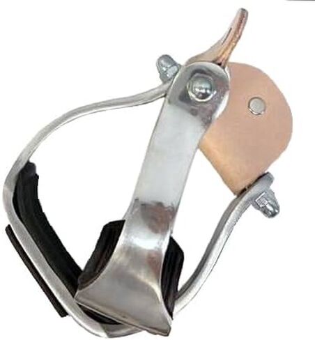 Pony Youth Polished Aluminum Stirrup with Rubber Tread in Kuwait