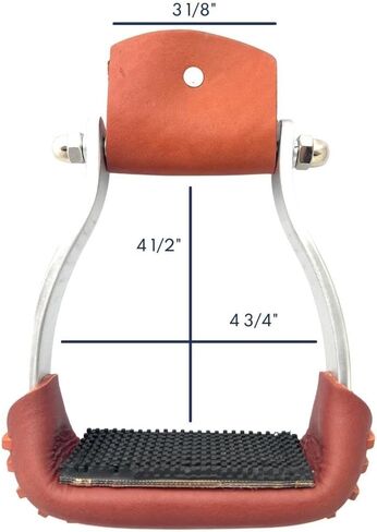 AJ Tack Aluminum Barrel Racing Stirrups Tanned Leather Tread in Saudi Arabia