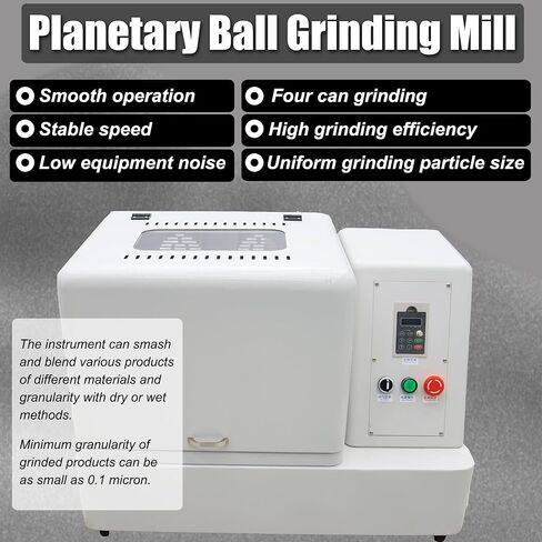 آلة مطحنة الكرة الكوكبية 4 لتر، مختبر سيراميك الألومينا، مطحنة الكرة الكوكبية، مطحنة مسحوق المختبر، مطحنة الكواكب السيراميكية مع وعاء طحن 4 × 1 لتر لتربة السيراميك 110 فولت in Kuwait