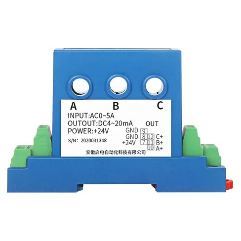 1 قطعة 3 المرحلة التيار المتناوب الاستشعار الحالي حلقة مفتوحة AC1A 2A 5A 10A إلى 4-20mA 0-10 فولت الناتج 24 فولت الارسال الحالي (4-20mA خارج ، 3XAC 0-5A_8MM_DC24V) in Saudi Arabia