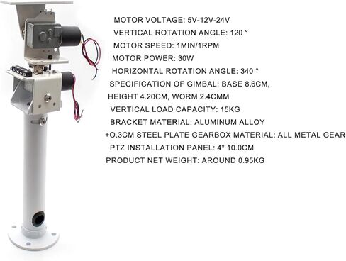DIY Dc Double Axis Solar, Wind Power DIY Kit Dc Two-Axis Ptz Solar Tracking and Monitoring Robot, Heavy Load High Torque All Metal X Axis Y Axis in Kuwait