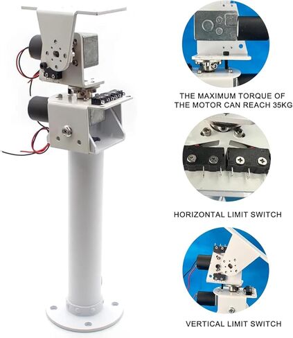 DIY Dc Double Axis Solar, Wind Power DIY Kit Dc Two-Axis Ptz Solar Tracking and Monitoring Robot, Heavy Load High Torque All Metal X Axis Y Axis in Kuwait