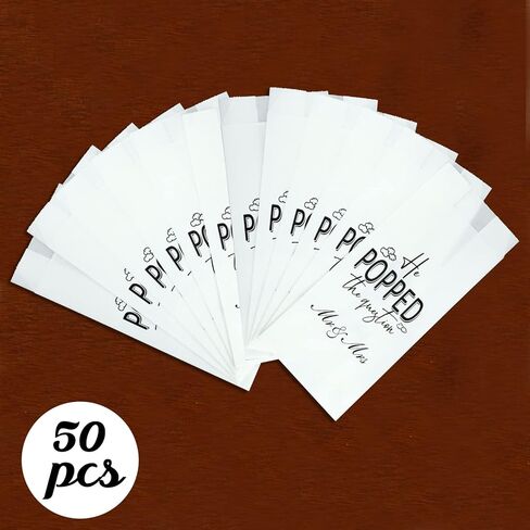 لقد طرح السؤال على شكل أكياس الفشار لحفلات الخطوبة المفضلة، أكياس الفشار، وحفلات الزفاف وحفلات الزفاف، وحقائب الوجبات الخفيفة من جودي، مقاومة للدهون in Kuwait