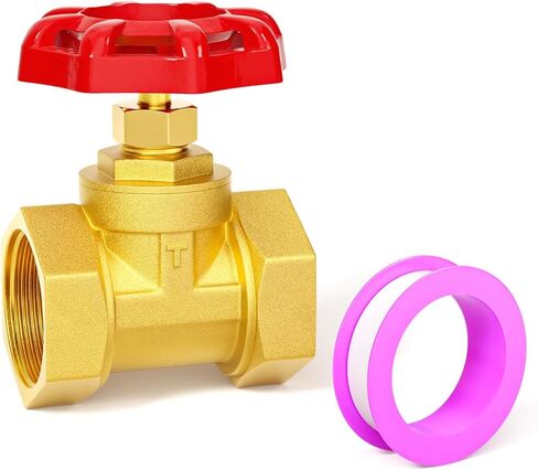 GASHER 1PCS BRASS Industrial Globe Valve ، DN25 1 "أنثى مع مقبض العجلات ، أداة صمام الكرة الثقيلة للمياه ، الزيت ، الغاز in Kuwait