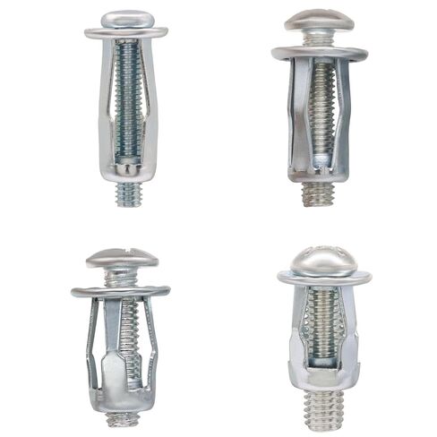 Hollow Wall Anchors, 20 Pack M6 x 25mm, Carbon Steel Drill-Free Self-Drilling Anchors, for Mounting in Drywall, Concrete, and Brick, Silver in Saudi Arabia