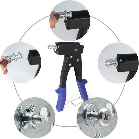 Jack Nuts Petal Nuts Dowels with Screws, Wall Anchors Assortment Kit for Drywall, Carbon Steel 74PCS M4,M5,M6,M8 in Kuwait