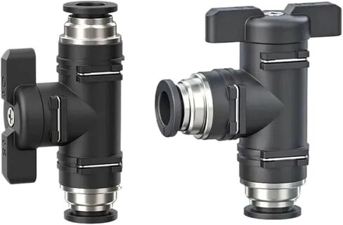 Pneumatic Manual Valve BUC BUL BUM Black Quick Coupling Steering Switch Ball Air Hose 4 6 8 10 12mm Straight Elbow 1Pcs(BUC6mm) in Saudi Arabia