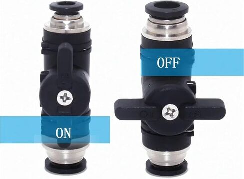 Pneumatic Manual Valve BUC BUL BUM Black Quick Coupling Steering Switch Ball Air Hose 4 6 8 10 12mm Straight Elbow 1Pcs(BUC6mm) in Saudi Arabia