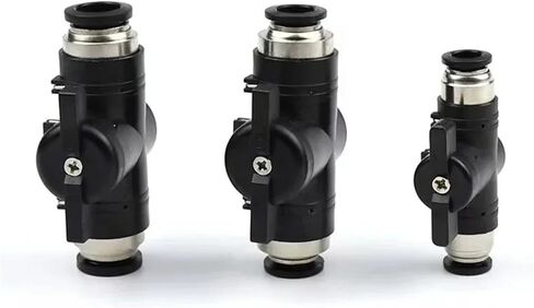 Pneumatic Manual Valve BUC BUL BUM Black Quick Coupling Steering Switch Ball Air Hose 4 6 8 10 12mm Straight Elbow 1Pcs(BUC6mm) in Saudi Arabia