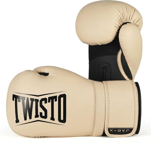 Twisto Boxing Gloves JabX - Pro Training & Sparring, Maya Hide Leather, Muay Thai, MMA, Kickboxing, Men, Women, Adults, Heavy Punching Bag, Focus Mitts, Pads,10oz 12oz 14oz 16oz in Saudi Arabia