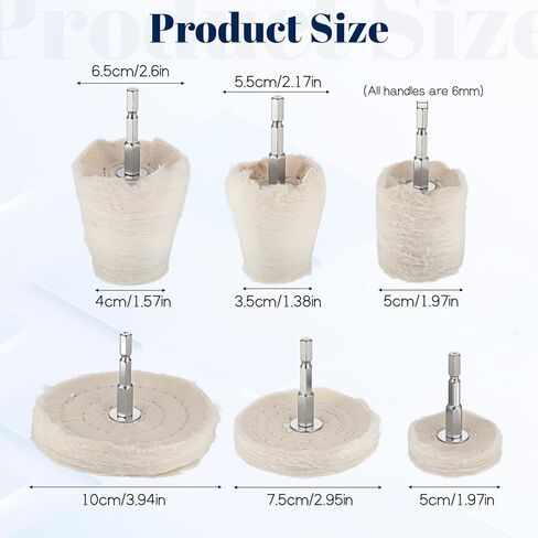 11 Pcs Buffing Wheel for Drill, Drill Buffer, Multi-Specification Wheel Kit with Hex Shaft and Extension Rod, Buffing Pad Polishing Wheels Kit for Metal, Stainless Steel, Jewelry, Wood, Ceramic, Glass in Saudi Arabia
