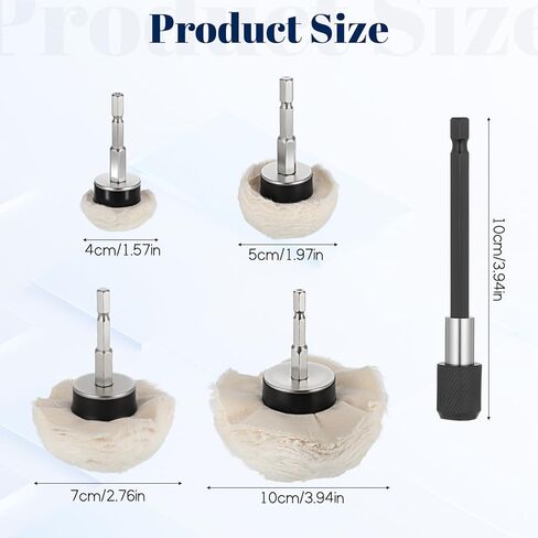 11 Pcs Buffing Wheel for Drill, Drill Buffer, Multi-Specification Wheel Kit with Hex Shaft and Extension Rod, Buffing Pad Polishing Wheels Kit for Metal, Stainless Steel, Jewelry, Wood, Ceramic, Glass in Saudi Arabia