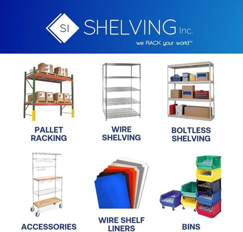 شركة Shelving Inc. 12 بوصة عمق × 36 بوصة عرض × 24 بوصة ارتفاع لتخزين وزن الصالة الرياضية، سعة الوزن 800 رطل لكل رف، موزعة بالتساوي in Kuwait