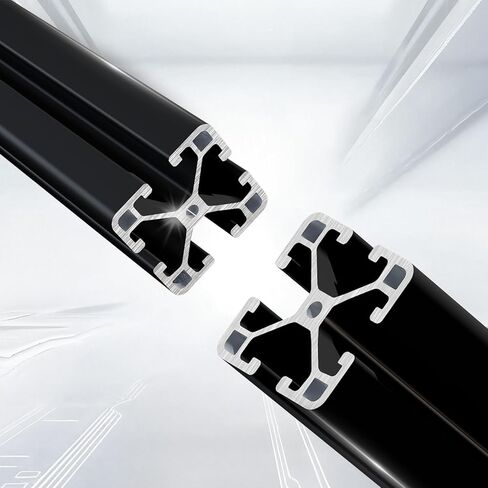 4 PCS 48" 4040 T Slot Aluminum Extrusion Profile, 1220mm Durable Extruded Aluminum Profile, Anodized European Standard Linear Rail, for 3D Printers, DIY Projects, Automation Equipment, Black in Kuwait