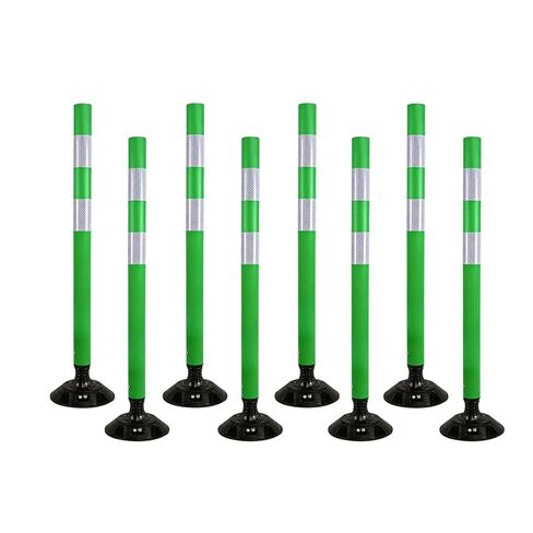 8 Pack Traffic Delineator Posts – High Visibility Reflective Safety Cones with Spring Base for Roadway, Parking, Garage, Construction Zones (Orange, 36 Inch) in Saudi Arabia