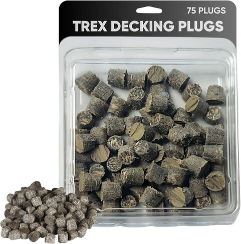 75 Plugs for Decking 1/4" Plug Compatible with Trex decking Systems - Select Pebble Grey in Kuwait